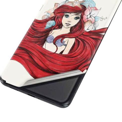 Disney The Little Mermaid Ariel Illustration Galaxy S21 Plus 5G Skin